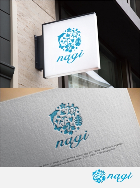drkigawa (drkigawa)さんの中米カリブ海にあるベリーズという観光業の会社「NAGI」のロゴへの提案