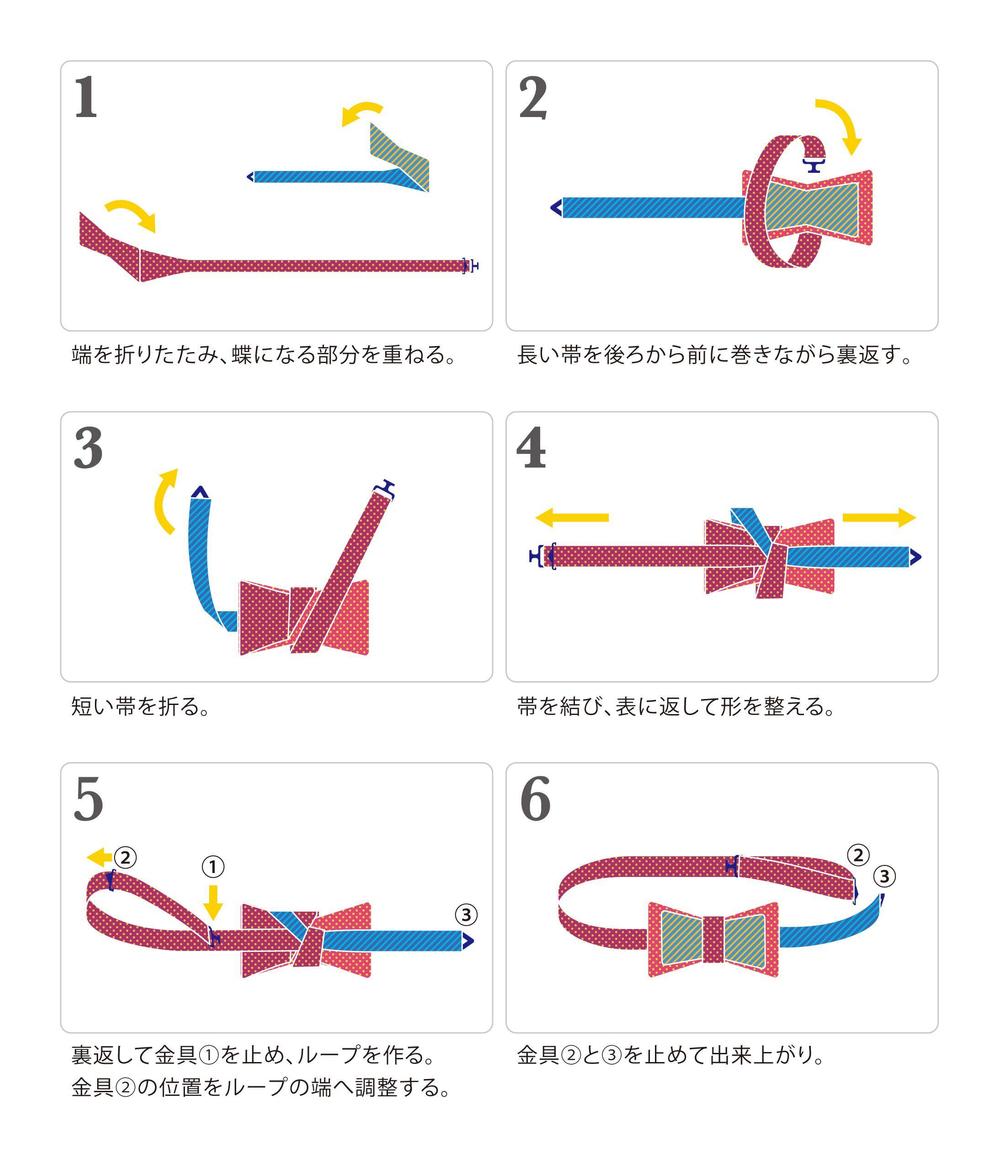 Ta Kさんの事例 実績 提案 手結びボウタイの結び方の手順書のイラスト作成 この度はお世話になり クラウドソーシング ランサーズ