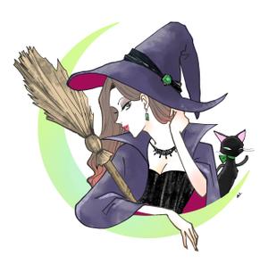 ひとえ　あづさ (ad_hitoe)さんのショップのイメージキャラになるイラスト  マダムなかわ怖いまつ毛のバチバチな魔女への提案