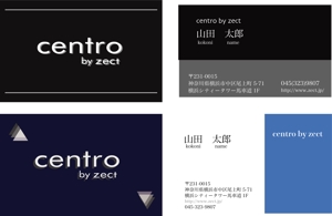 剛健 (lemony_riri)さんの美容室「centro by zect」の名刺及びショップカード及び紹介カードのデザインへの提案