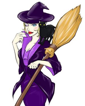 AZUMI (kerokerokaeru176)さんのショップのイメージキャラになるイラスト  マダムなかわ怖いまつ毛のバチバチな魔女への提案
