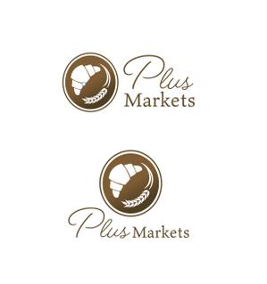Nestmook design (conduct45)さんのパン屋事業 屋号「Plus Markets」のロゴ作成への提案