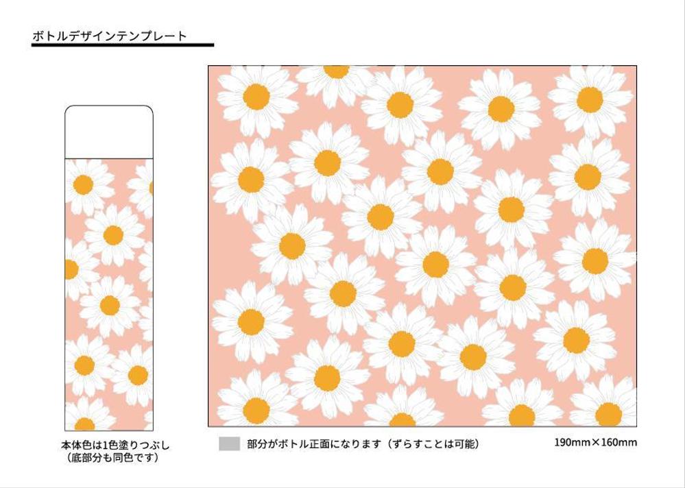  ＊30～40代女性向けの「花柄ステンレスボトル」のデザイン作成依頼＊