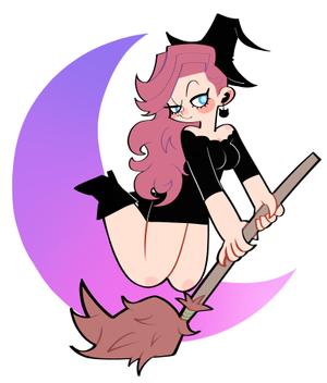 オカモト (okamoto_008)さんのショップのイメージキャラになるイラスト  マダムなかわ怖いまつ毛のバチバチな魔女への提案