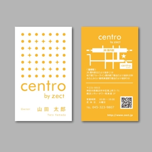 TYPOGRAPHIA (Typograph)さんの美容室「centro by zect」の名刺及びショップカード及び紹介カードのデザインへの提案