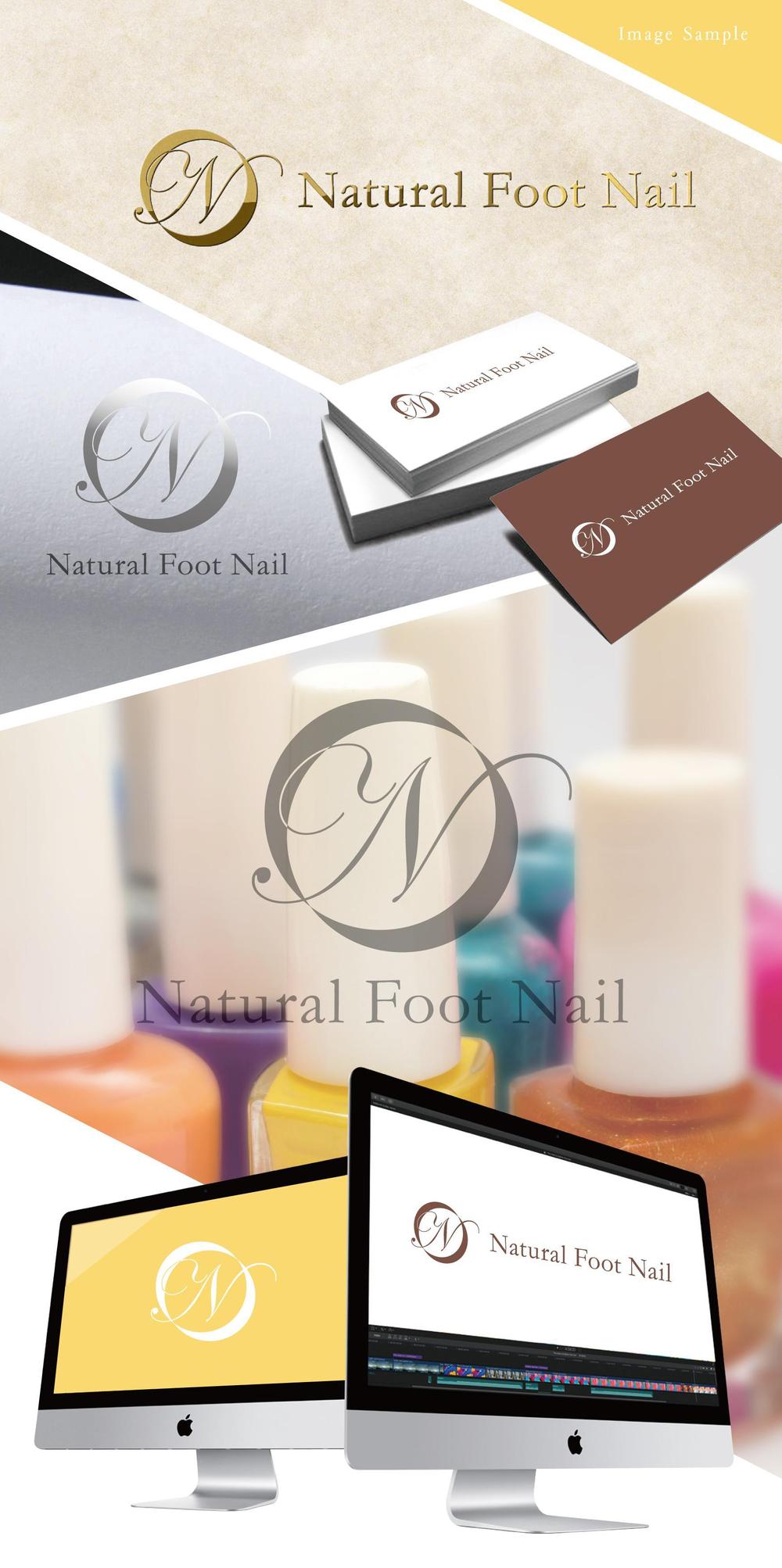 ネイルサロン　「Natural Foot Nail」のロゴ