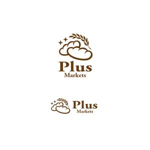 design vero (VERO)さんのパン屋事業 屋号「Plus Markets」のロゴ作成への提案
