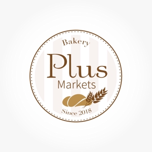 marineko (marineko1102)さんのパン屋事業 屋号「Plus Markets」のロゴ作成への提案