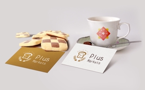 デザインチーム (bizutart)さんのパン屋事業 屋号「Plus Markets」のロゴ作成への提案