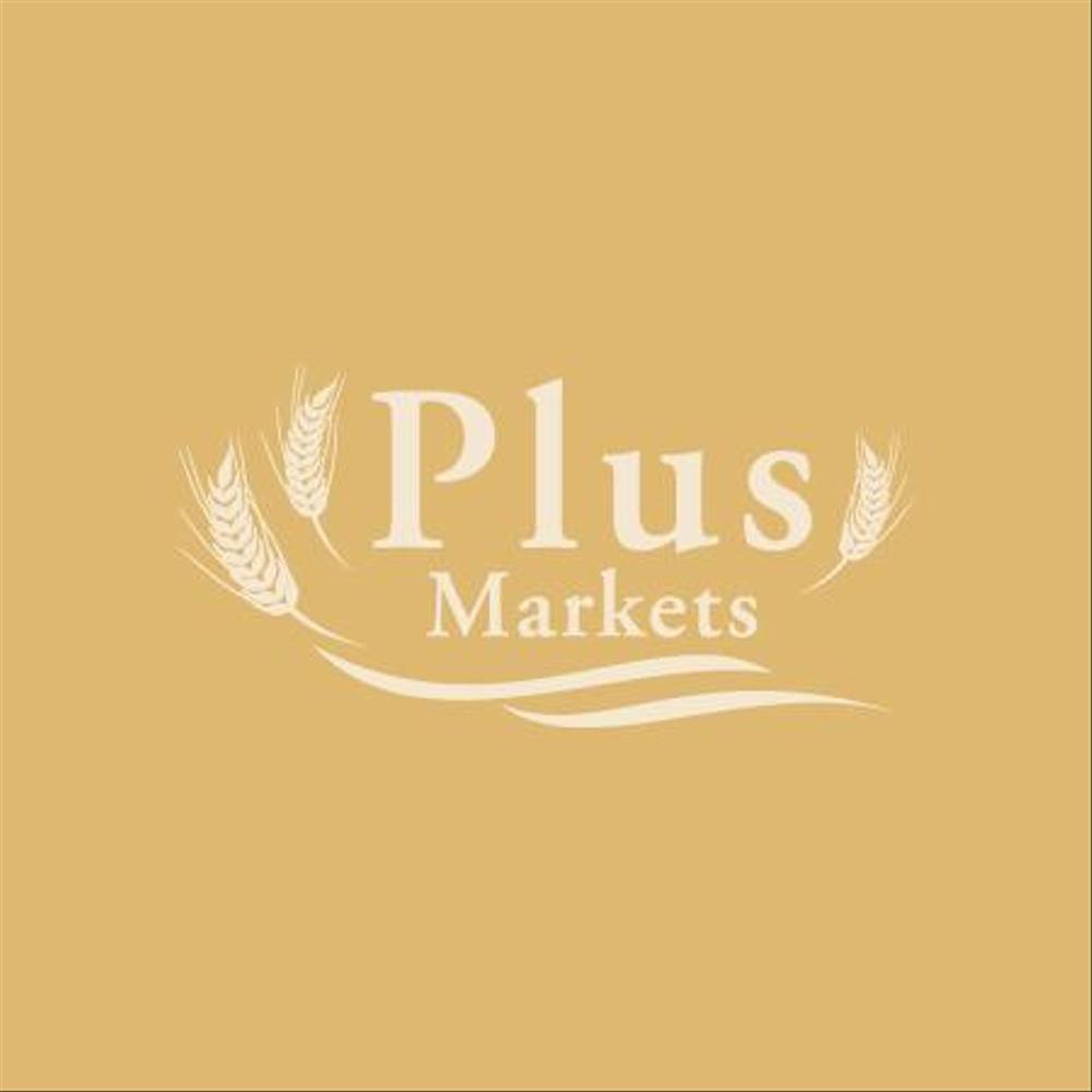 パン屋事業 屋号「Plus Markets」のロゴ作成