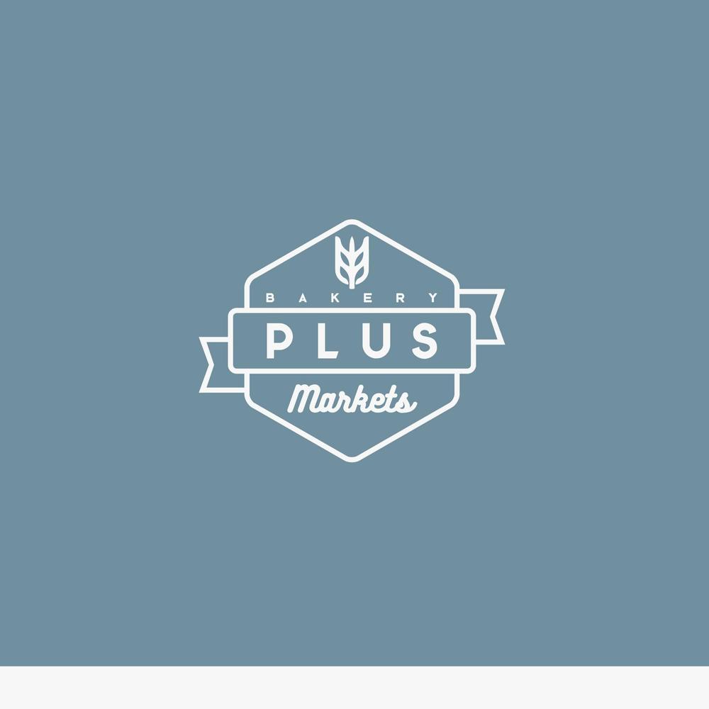 パン屋事業 屋号「Plus Markets」のロゴ作成