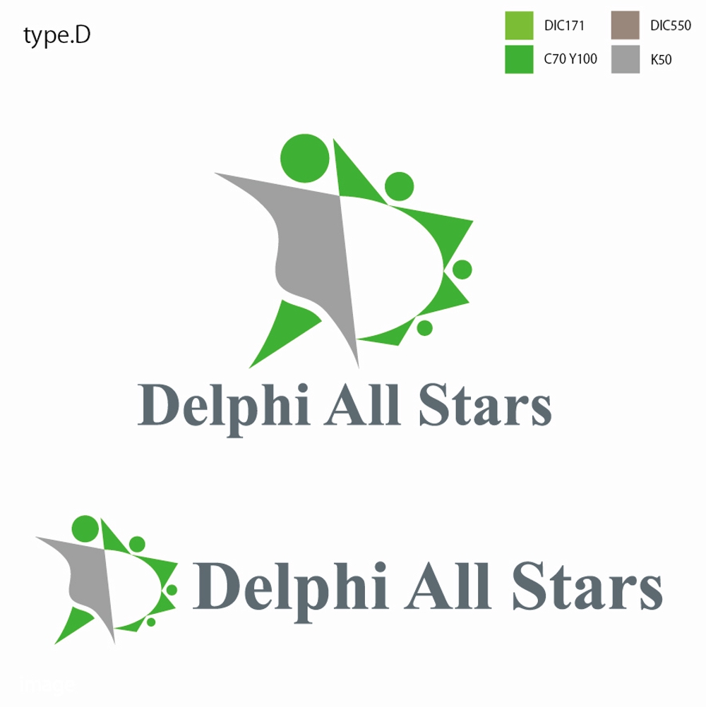 ITプロフェッショナルチーム「Delphi All Stars」のロゴ