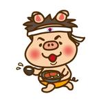 nrmk (MikaNorimizu)さんの＜飲食店＞　韓国料理専門店用の 豚+マッコリ キャラクターデザインへの提案