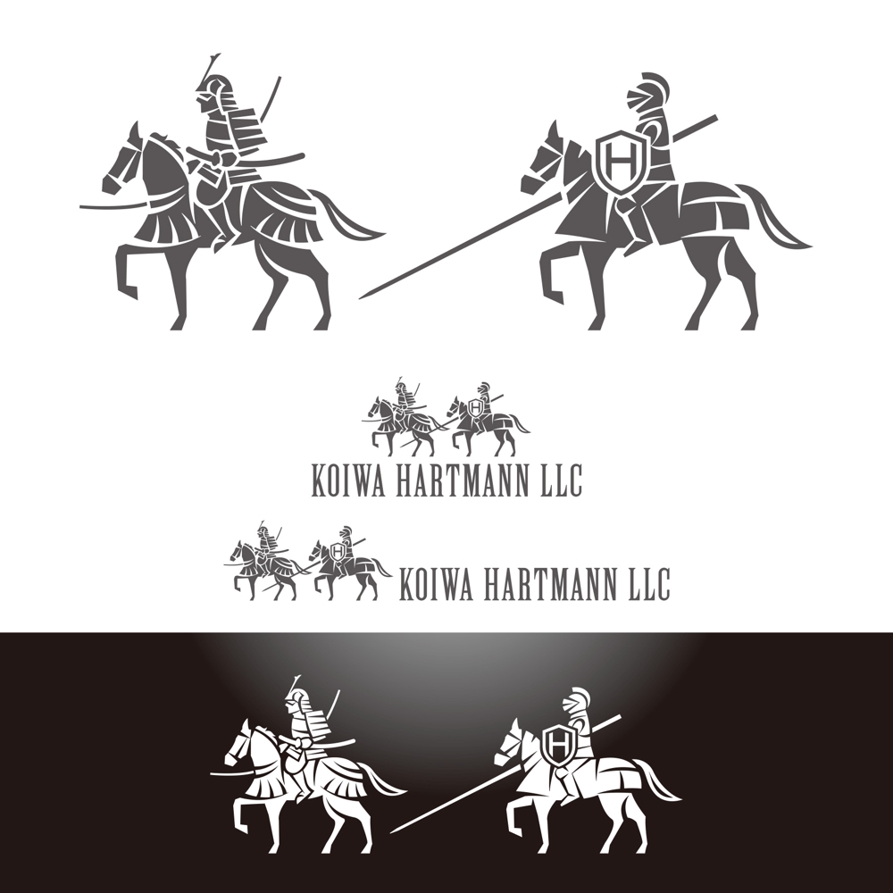 企業キャラクターのデザイン(鎌倉武士風、中世の騎士風)