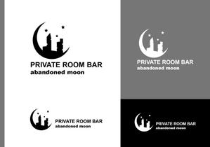 sametさんの個室のBARレストラン「PRIVATE ROOM BAR abandoned moon」のロゴへの提案