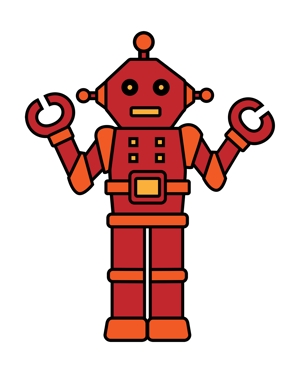 モスほたる (moss777)さんのちょっとレトロなロボットのキャラクター看板への提案