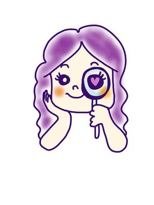なつぞう (1175)さんの虫眼鏡を持っている女の子のデザインへの提案
