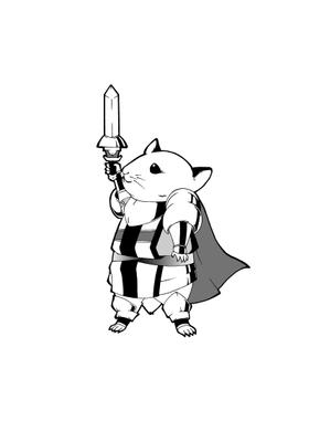 翠川和恵衣 (midorikawa1009)さんのキャラデザイン「ハムスター騎士」への提案