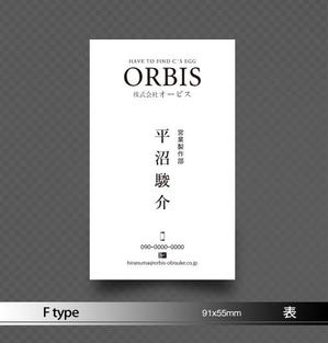 あらきの (now3ark)さんの株式会社ORBISの名刺デザインへの提案
