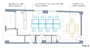 kozin (kozin)さんのレンタルオフィスののレイアウト（座席配置）への提案