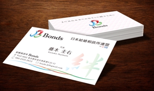 A.Tsutsumi (Tsutsumi)さんの結婚相談所「Bonds」の名刺デザインへの提案