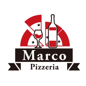 丘-図案編集室 (qq_81)さんの飲食店 「ピッツェリア マルコ」のロゴへの提案