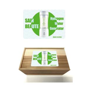  K-digitals (K-digitals)さんの水素水生成器の木製梱包箱に貼る製品ラベルへの提案