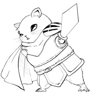 内鳥うどん ()さんのキャラデザイン「ハムスター騎士」への提案
