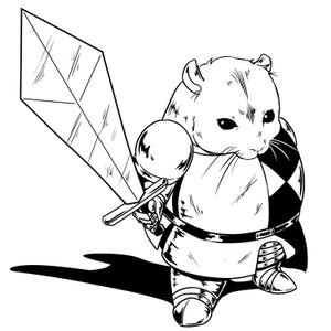 紫大佐 (misa_kumagai115)さんのキャラデザイン「ハムスター騎士」への提案