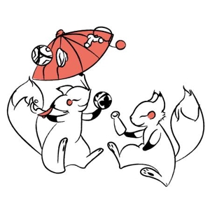 rav_asさんの二匹の狐による、｢傘踊りの図｣への提案