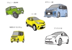 株式会社イーネットビズ (e-nets)さんのポップな車のイラスト人気車種５デザインへの提案