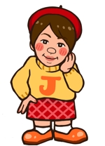 mokumoku (mokumoku3)さんのブログや名刺に使用するスタッフ・はにかみジャイ子のイラストへの提案