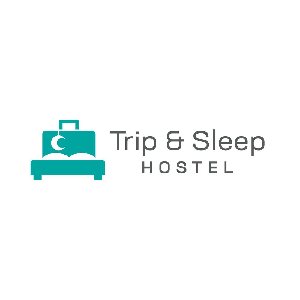 名古屋・大須に新しくOPENするゲストハウス「Trip & Sleep Hostel」のロゴ（商標登録予定なし）