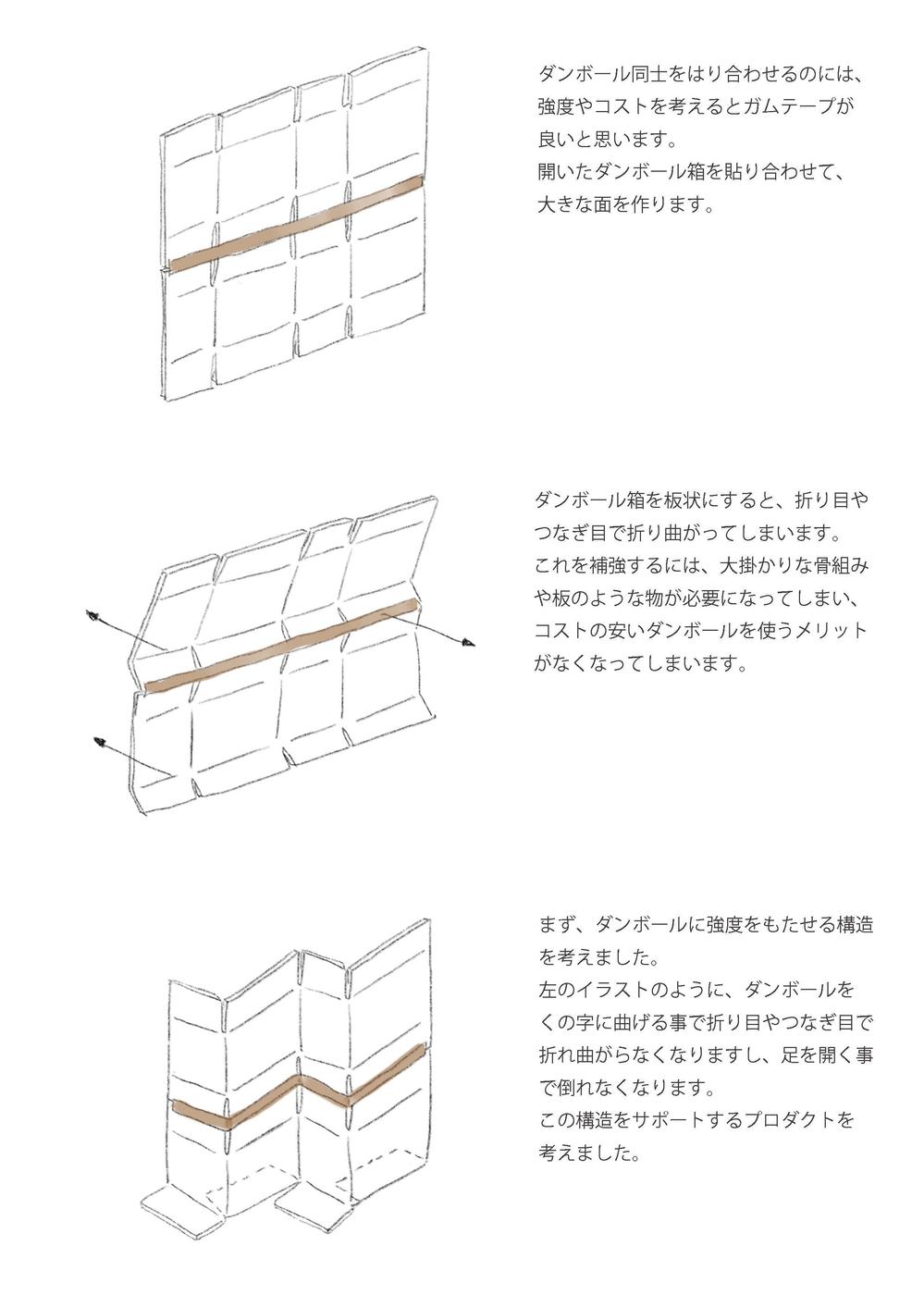 災害復興住宅で避難生活に必要な木で作れそうなアイテムの企画、デザイン