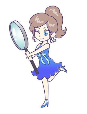 sarutoraさんの虫眼鏡を持っている女の子のデザインへの提案