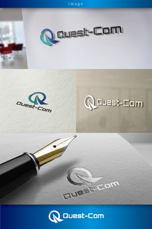 coco design (tomotin)さんのWeb制作・システム開発会社「Quest-Com株式会社」のロゴへの提案