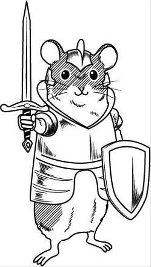 おおごえ (gui_le-ciel)さんのキャラデザイン「ハムスター騎士」への提案