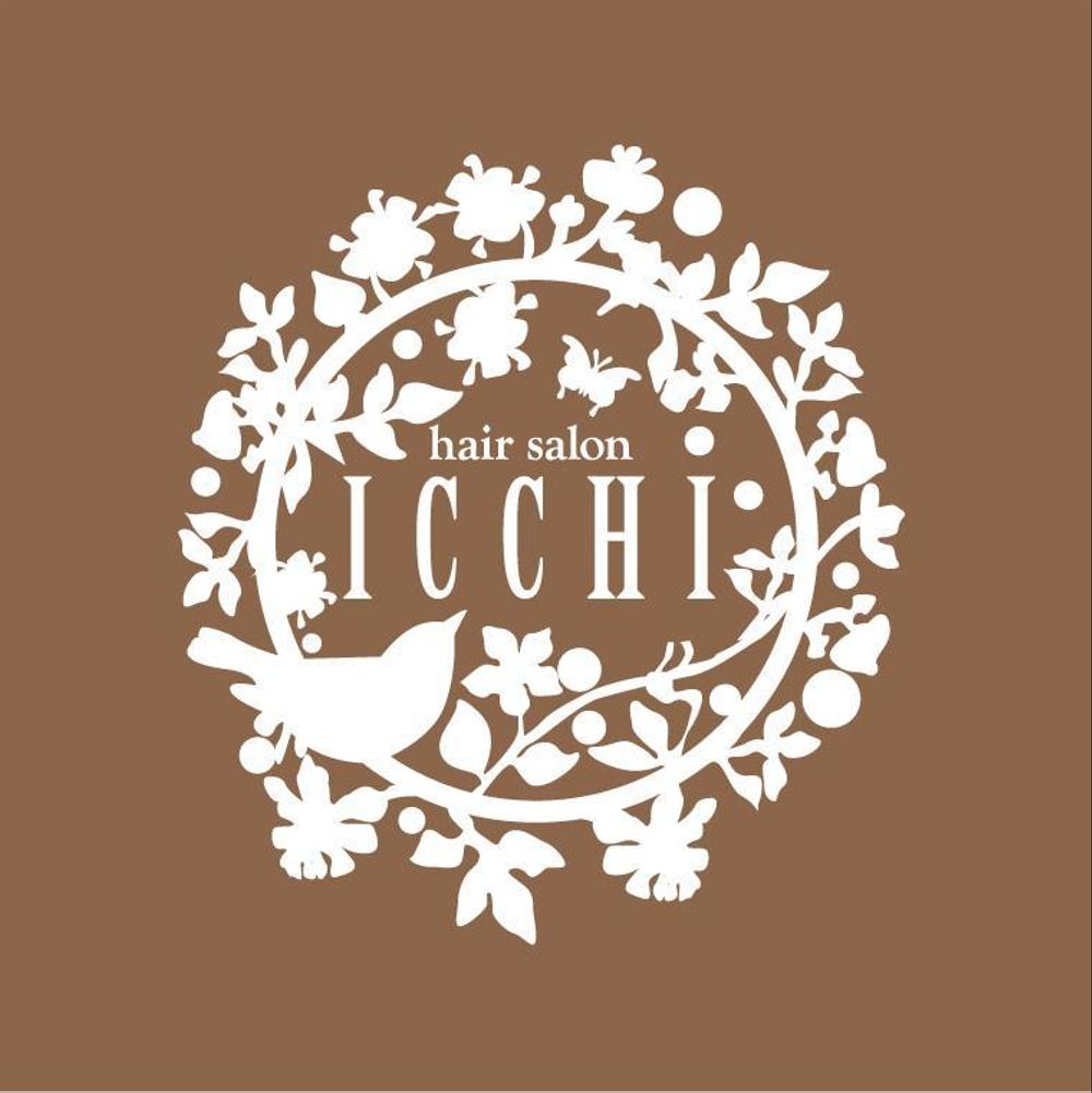 「hair salon ICCHI」のロゴ作成