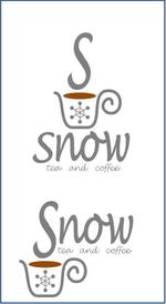 龍蒔 (ryuji_yamato)さんのカフェ「snow tea and coffee」または「snow」 のロゴへの提案