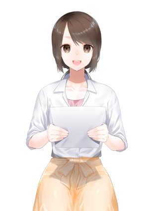 wakakusa_150さんのバーチャル女子アナウンサーのキャラクターデザイン制作への提案