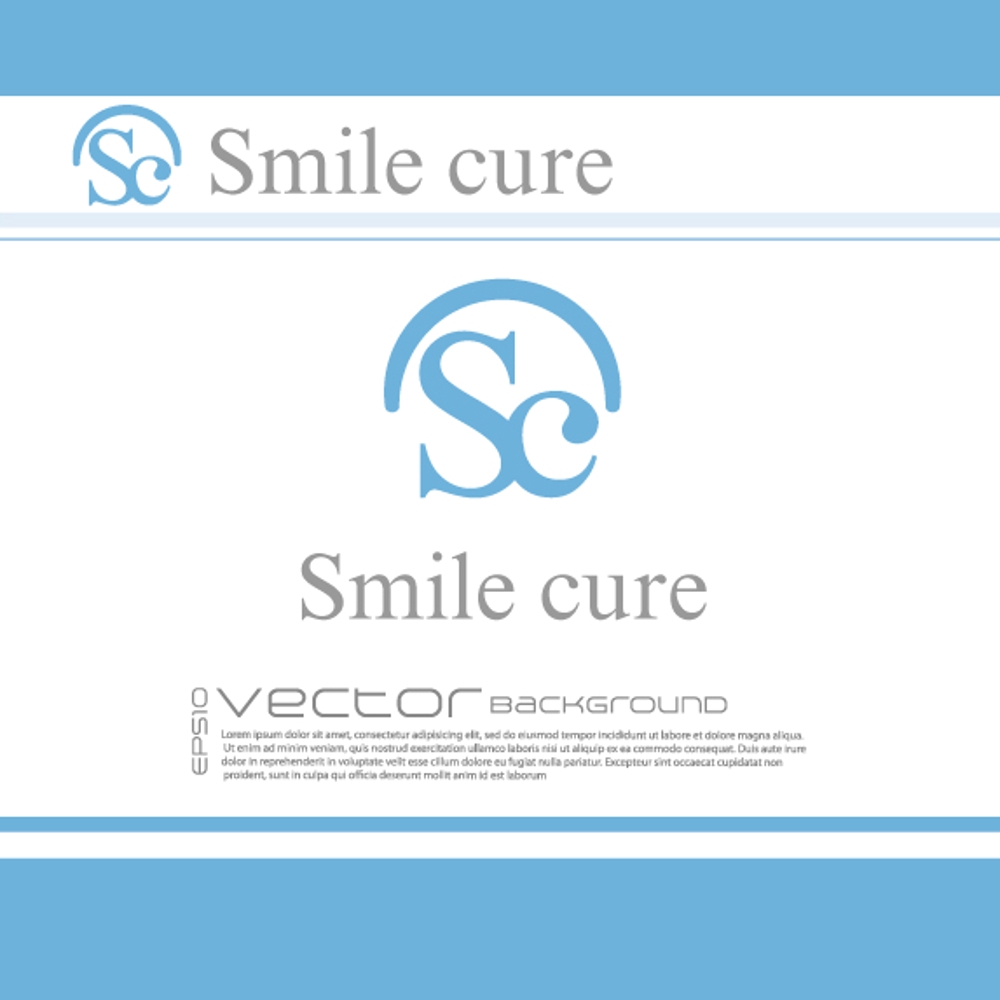 歯のホワイトニング商材名「smile cure（スマイルキュア）」のロゴ