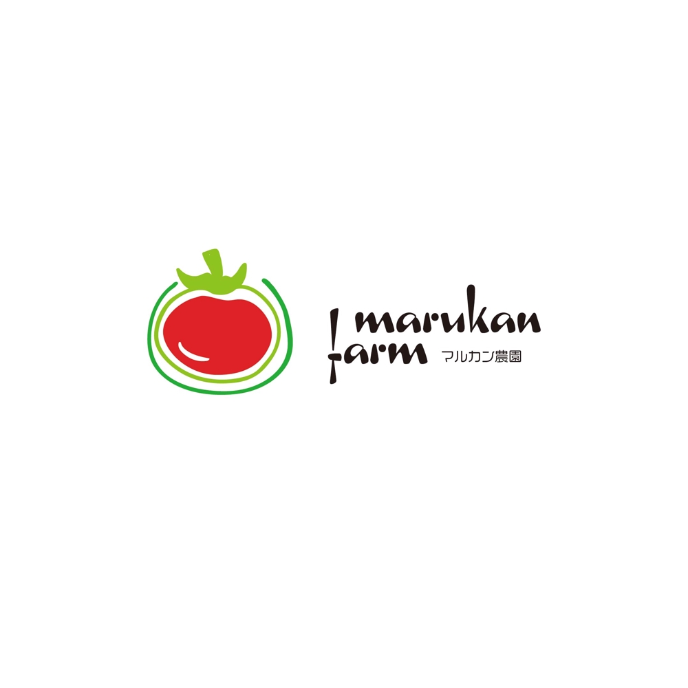 トマトの化粧箱に貼るシール マルカン農園のロゴ