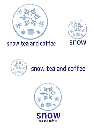 田中　威 (dd51)さんのカフェ「snow tea and coffee」または「snow」 のロゴへの提案