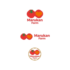  K-digitals (K-digitals)さんのトマトの化粧箱に貼るシール マルカン農園のロゴへの提案
