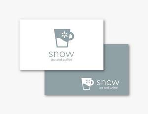 baku_modokiさんのカフェ「snow tea and coffee」または「snow」 のロゴへの提案