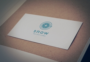 as (asuoasuo)さんのカフェ「snow tea and coffee」または「snow」 のロゴへの提案
