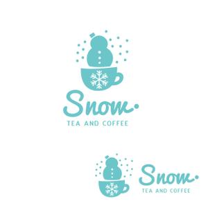 Design co.que (coque0033)さんのカフェ「snow tea and coffee」または「snow」 のロゴへの提案