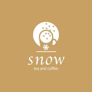 トランプス (toshimori)さんのカフェ「snow tea and coffee」または「snow」 のロゴへの提案