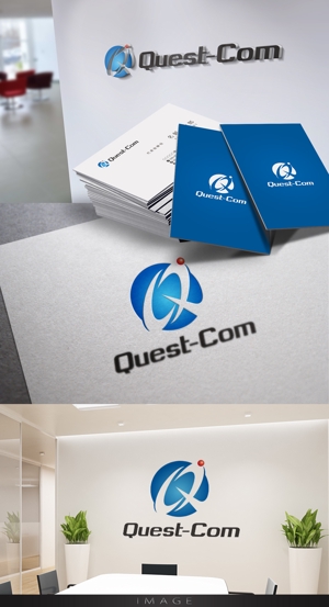 Cobalt Blue (Cobalt_B1ue)さんのWeb制作・システム開発会社「Quest-Com株式会社」のロゴへの提案
