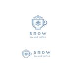  K-digitals (K-digitals)さんのカフェ「snow tea and coffee」または「snow」 のロゴへの提案